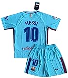 NEW 2017/2018 Messi #10 FC Barcelona Away Jersey and Shorts for Kids/Youth