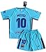 NEW 2017/2018 Messi #10 FC Barcelona Away Jersey and Shorts for Kids/Youth