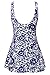 wantdo Women's One Piece Swimsuit Cover Up Swimwear Modest Beachwear Brilliant Blue US 12-14
