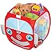 Smart Design Kids Pop Up Organizer with Animal Print - VentilAir Mesh Netting - for Toddlers, Baby Clothes, Plushies, and Toys - Home Organization - Cube - 10.5 x 11 Inch - Red Fire Truck