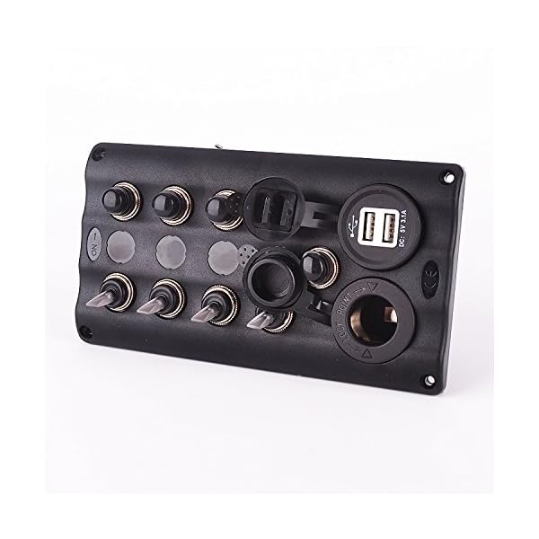 Iztor-LED-Waterproof-12v-24v-4-Gang-Toggle-Switch-Panel-with-5-Breakers-and-power-socket-usb-port-charger-for-Marine-Boat-RV Iztor-LED-Waterproof-12v-24v-4-Gang-Toggle-Switch-Panel-with-5-Breakers-and-power-socket-usb-port-charger-for-Marine-Boat-RV