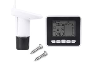 Xiuganpo Ultrasonic Water Tank Liquid Depth Level Meter Sensor Water Level Gauge Water Tank Level Indicator with Temperature Display for Liquid