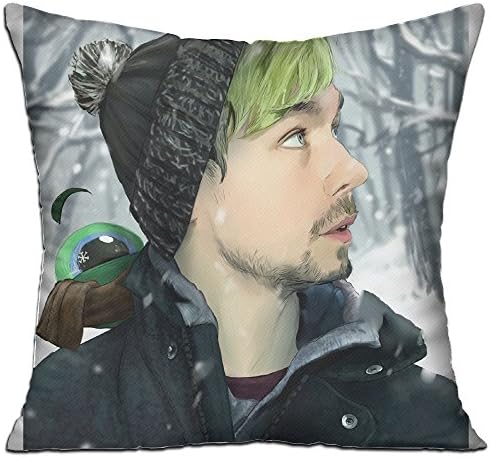 YesTown Winter Jacksepticeye Throw Pillow Soft Velvet Core Included,18 "X 18 "