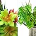 ZALALOVA 16Packs Artificial Succulent Plants，Fake Succulents Assorted Faux Succulent in Different Green Textured Faux Succulent Pick Hanging String of Pearls Plant for Arrangement Home Decoration