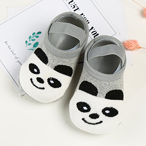 Dicry 6 Pairs Baby Girl Non Skid Mary Jane Socks Cartoon Animal Toddler Socks for 12-24 Months
