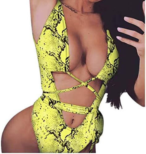 Yanvan Swimwear Big Promotion! Swimsuit for Women One-Piece Leopard Bikini Push-Up Pad Swimwear Bathing Beachwear