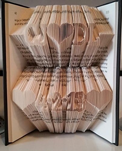Initials and date custom book sculpture.