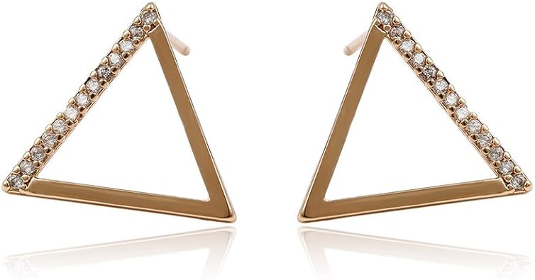 XUPING moda joyas Triángulo Stud Pendientes con caja de regalo: Amazon.es: Joyería