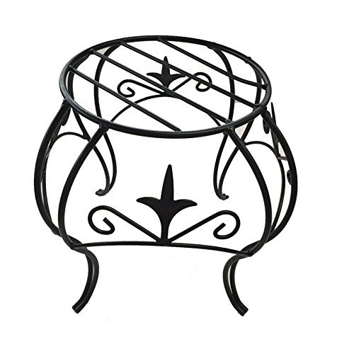 12" x 10" black wrought iron plant stand plan…