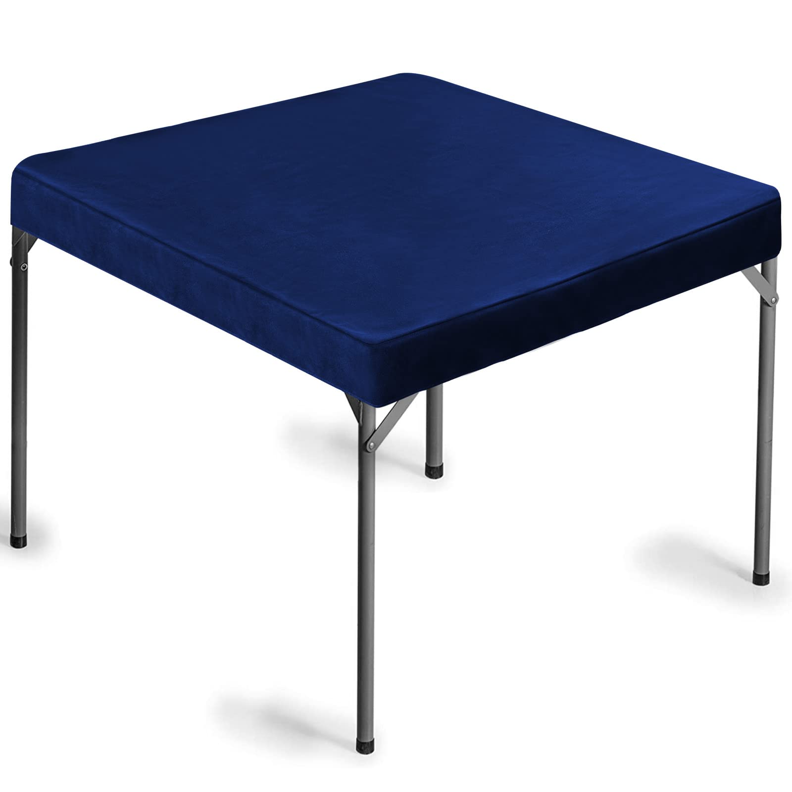 Photo 1 of Frienda Game Table Cover Felt Game Tablecover Folding Tablecloth for Card Table for Playing Poker Cards Mahjong Jigsaw Puzzles Board Games, Table Not Included (Blue, 34 x 34 x 4 Inch)