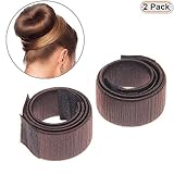 Hisight Bun Maker Hair Bun Shapers Hair Styling Maker Hair Accessories Women Girls Donut Magic DIY Curler Roller Hairstyle Tools(brown)