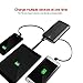 iWALK Cell Phone Power Bank with Lightning Cable,Micro USB & USB Cable, 8000mAh Portable Phone Charger with Built in Cable, External Battery Charger, For iPhone X 8 7 6s plus Samsung Galaxy etc, Black