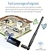 Wireless USB WiFi Adapter W66L 300Mbps External Wireless WiFi Adapter with 5dBi Antenna Receiver Stability Signal for Laptop Desktop PC by OJA