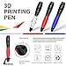 3D Pen with with Filament, DigiHero 3D Printing Pen with 1.75mm PLA Filament Pack of 12 Different Colors, Each Color 10 Feet, 3D Print Pen is Perfect Gift for Kids, Adults