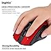inphic Wireless Mouse, Egonomic Rechargeable Gaming Cordless Mouse with USB Receiver for PC, Laptop, Computer, MacBook (Red Plating)