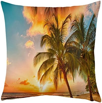 Mellosa Throw Pillows Golden beaches Standard Size Sofa Decorative 20x20 Inch sa80