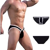 Meshal Men's Cotton Low Rise Briefs Soft Breathable Bulge Pouch Sexy Underwear