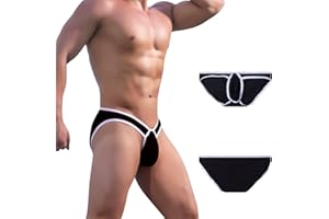 Meshal Men's Cotton Low Rise Briefs Soft Breathable Bulge Pouch Sexy Underwear