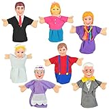 Set of 7 Family Hand Puppets 10