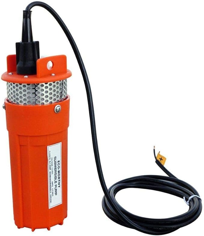 ECOWORTHY DC 12V Solar Energy Submersible Deep Well Water Pump with 3m(10 ft) Cable Amazon.co