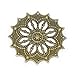 Housweety 50 Bronze Tone Filigree Flower Wraps Connectors 43mm