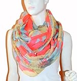 SCARF_TRADINGINC® Floral Light Weight X-large Infinity Scarf