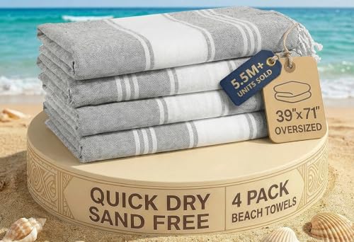 LANE LINEN Turkish Beach Towels Absorbent