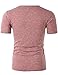 H2H Men's Casual Slim Fit Short Sleeve Henley T-Shirts Cotton Shirts Maroon US L/Asia XL (CMTTS0191)