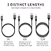 Cablex iPhone Charger 3Pack 3FT 6FT 10FT Nylon Braided Lightning Cable Charging Cord for iPhone X 8 8Plus 7 7Plus 6s 6sPlus 6 6Plus SE 5 5s 5c iPad iPod & More (Black)