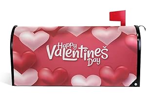 SUABO Valentines Day Hearts Magnetic Mailbox Cover for Standard Mailboxes