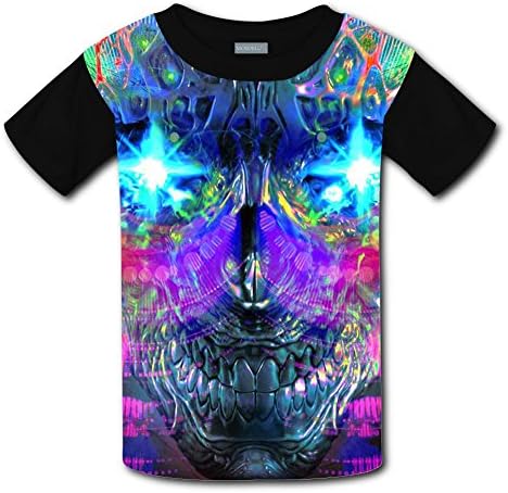 Kids Fashion Dazzling Skull 3D Print T-Shirts Short Sleeve Tees