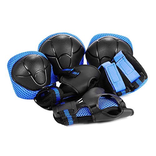 Speedrid Kids Protective Gear, Skating Knee Pads for Child, Elbow and Knee Pads with Wrist Guards 6 in 1 for Cycling Bike Rollerblading Scooter