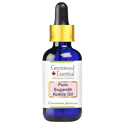 Greenwood Essential Pure Sugandh Kokila Oil (Cinnamomum Glaucescens) with Glass Dropper 100% Natural Therapeutic Grade for Personal Care, 15 ml