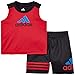 adidas Baby Boys' Tank and Active Short Set, Vivid Red, 18 Months
