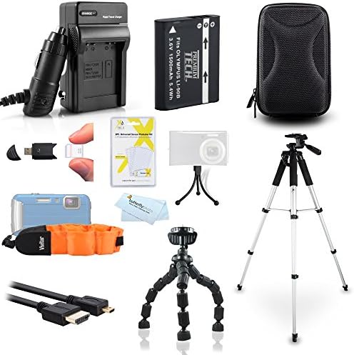 Avanzado Kit De Accesorios Para Olympus rígida TG-2 iHS, TG-3, TG-4, TG-5 impermeable cámara digital incluye repuesto LI-90B, LI-92B recargable + ...