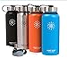 Smart Flask Stainless Steel Water Bottle, Available in 2 Colors, 32 Oz., Vacuum Insulated, Includes Leakproof Metal Lid, and convenient Straw Lid (Caribbean Blue)