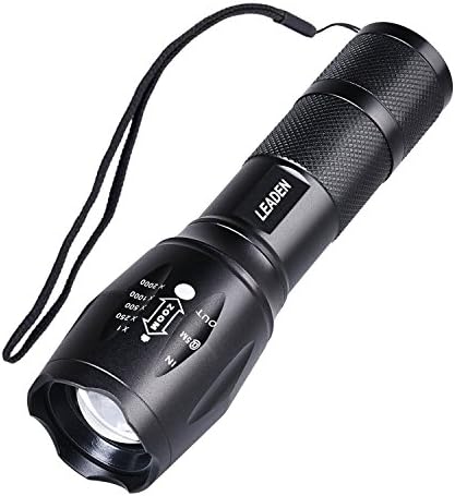 Leaden LED Flashlight High Lumens Mini Flashlight Tactical Flashlight - Ultra Bright, Waterproof, Zoomable, Portable with 5 Light Modes - Best Camping, Outdoor, Emergency XML T6 Flashlight