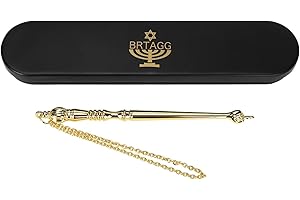 BRTAGG Yad Torah Pointer, Bible Pointer, Bible Reading Tool (5.1" Tall, Gold), Jewish Gifts, Works of Art of Common Metal