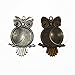 20 Pieces Antiqued Owl Bird Setting Pendant Tray Bezel Blanks for Jewelry Making Silver and Bronze