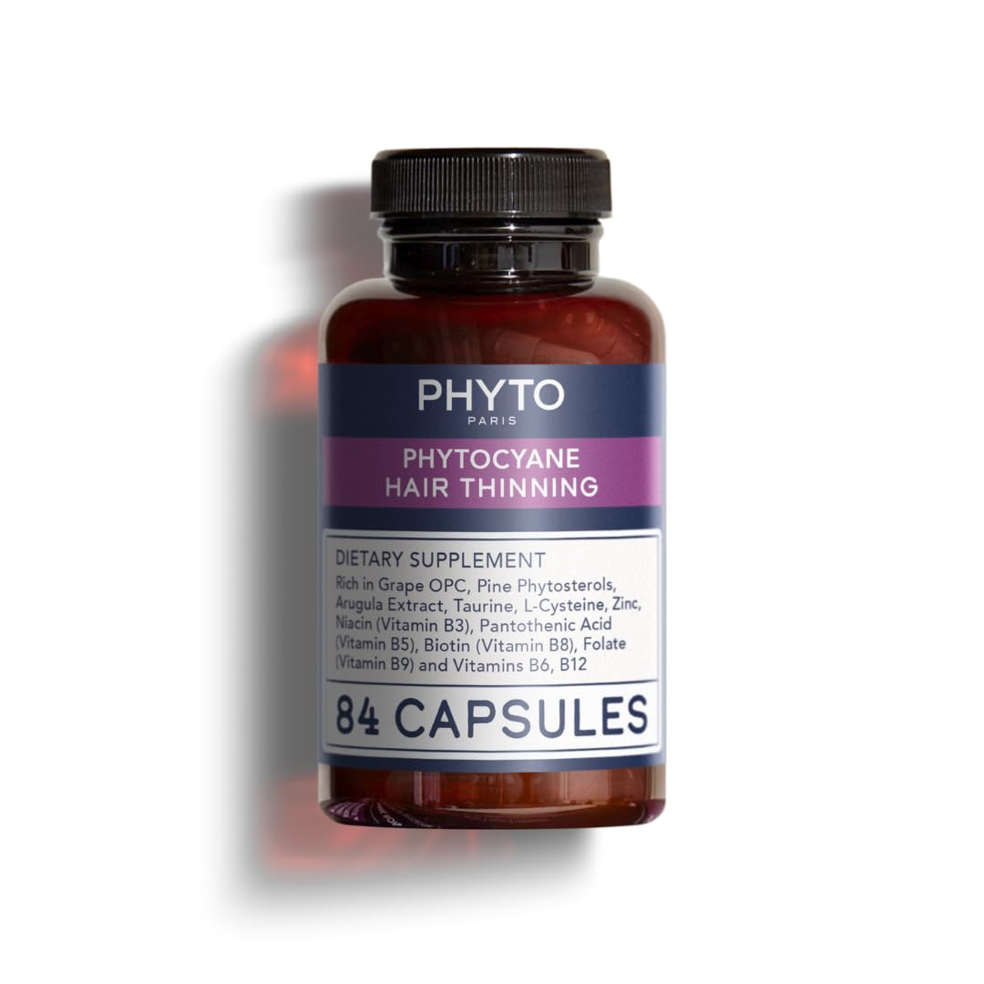 Photo 1 of PHYTOCYANE Anti-Hair Thinning Dietary Supplement (12-Week Supply), 84 Count (Pack of 1),1 cap per day, Vegan, Lactose-Free, Gluten-Free, No Preservatives