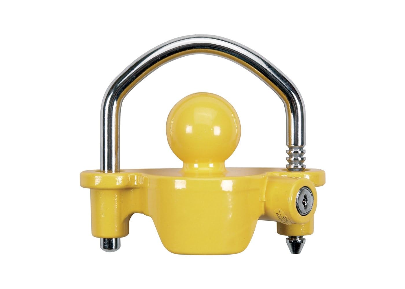 RING Heavy Duty Trailer Hitch lock With 2 Keys - Bright Yellow Colour for Added Visual Security