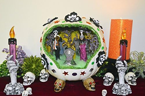 Day of the Dead Diorama, Halloween Diorama,Pumpkin Diorama, Halloween Table Decoration, Serenading the Dead, Ready to Ship!