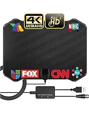 2021 Newest Antenna TV Digital HD Indoor, TAOPE HD Antenna for TV Indoor, 250 Miles Long Range Digital TV Antenna for Smart TV with Amplifier Signal Booster