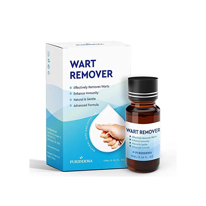 Maximum Strength Wart Removal Treatment by Puriderma - Pain-Free, Permanent Solution to Common, Plantar Warts (10ml)