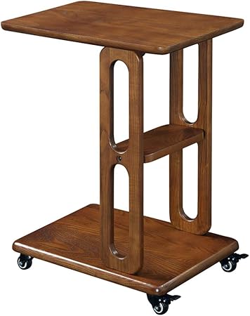 Dfvv Table De Bout En Bois Massif Table Mobile De Casse Croute De Table D Appoint Table Basse Pour Ordinateur Portable Avec Roulettes Amazon Fr Cuisine Maison