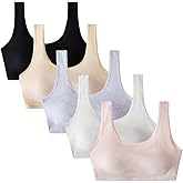 XiHSiHan Big Girls Padded Training Bras Teen Sports Bra Cotton Seamless Cami Wireless Bra