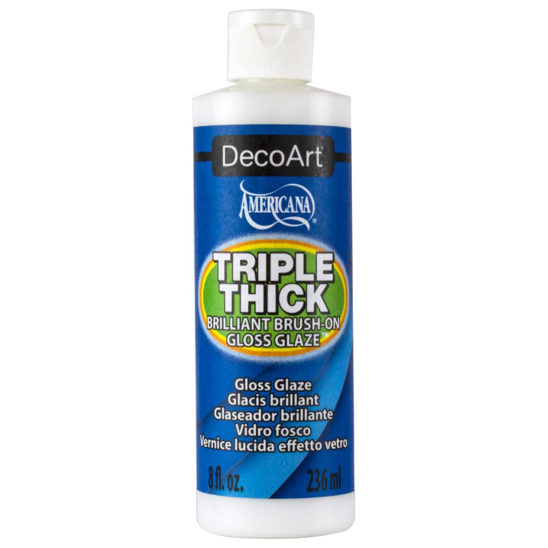 Decoart Tg01-9 Triple Thick Gloss Glaze, 8-Ounce Triple Thick Gloss Glaze