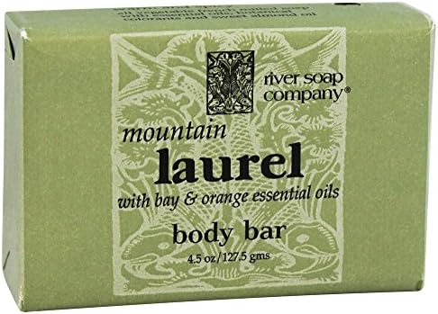 River Soap Company Simple Wrap Bar Soap,Mountain Laurel, 4.5 Ounces, Large