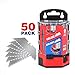 WORKPRO 50-pack Serrated Utility Knife Blades with Dispenser