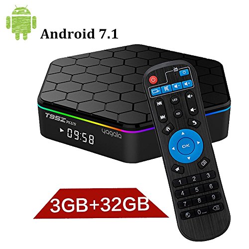 YAGALA T95Z Plus Android TV Box 3GB RAM/32GB ROM Android 7.1 Amlogic S912 Smart TV BOX Octa Core 4K HD Dual Band WiFi 2.4GHz/5GHz Bluetooth 4.0